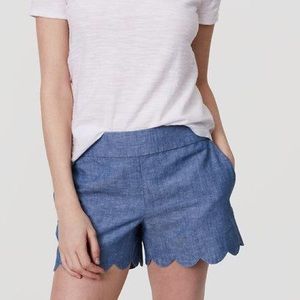 Blue Scallop Shorts